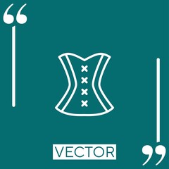 corset    vector icon Linear icon. Editable stroke line