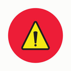 Warning alert icon vector illustration