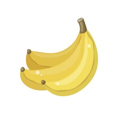 Cartoon bananas isolated on white background. Vector illustration