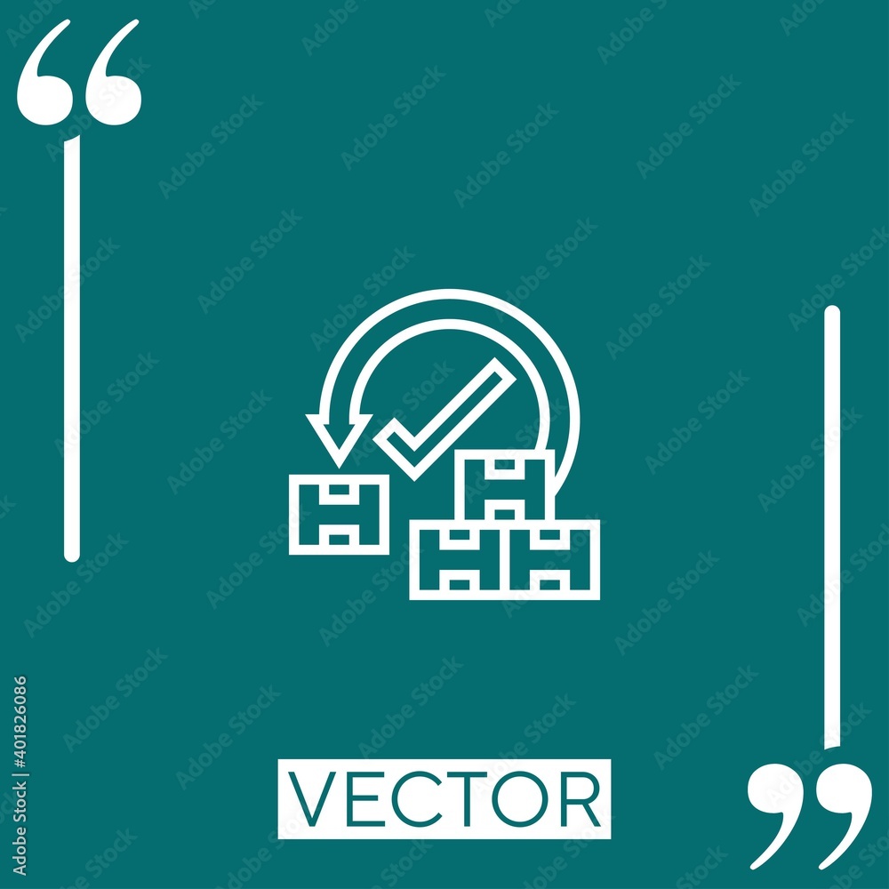 Poster acceptance vector icon linear icon. editable stroke line