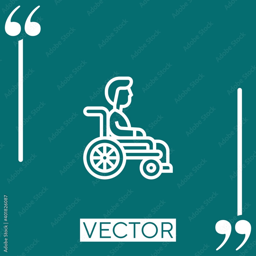 Poster accessibility vector icon linear icon. editable stroke line