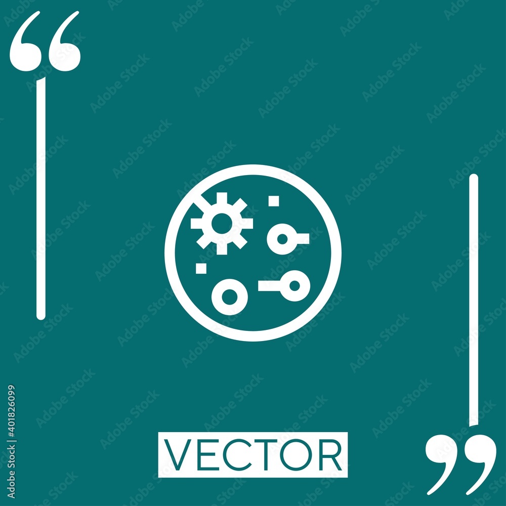 Poster bacteria vector icon linear icon. editable stroke line