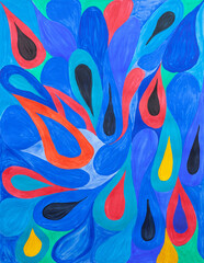 swan bird abstract. Watercolor painting Art Abstract paint swan bird background. Design element. Multi colored watercolor paints Vertical image.