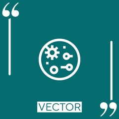 bacteria vector icon Linear icon. Editable stroke line