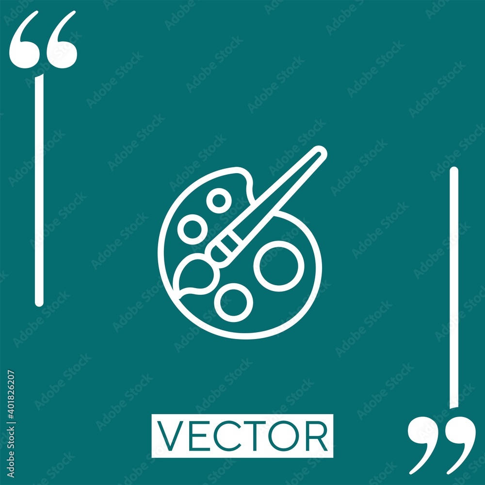 Poster art vector icon linear icon. editable stroke line