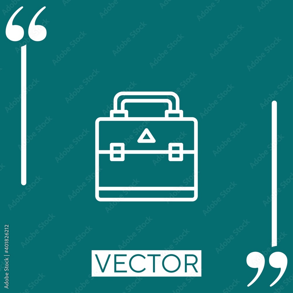 Poster bag vector icon linear icon. editable stroke line