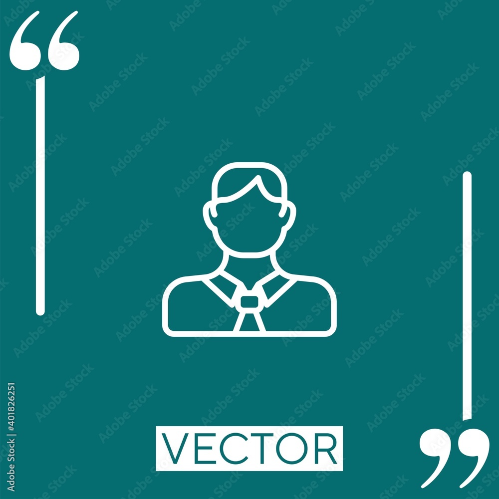 Poster manager vector icon linear icon. editable stroke line