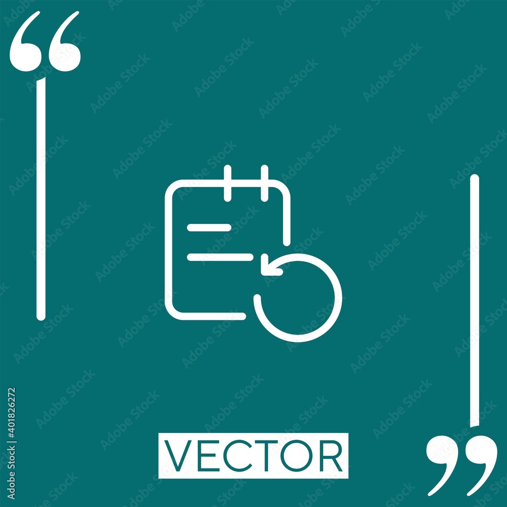 Poster reload vector icon linear icon. editable stroke line