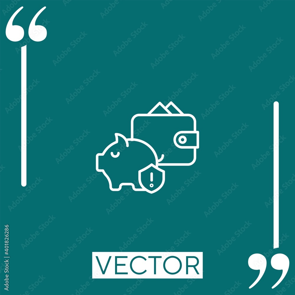 Poster savings vector icon linear icon. editable stroke line