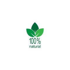 100 % icon, natural, vegan,  organic, anniversary,label design illustration