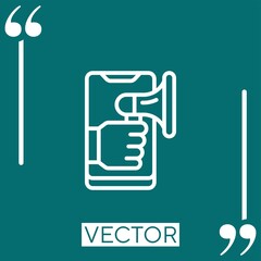 Fototapeta premium mobile vector icon Linear icon. Editable stroke line