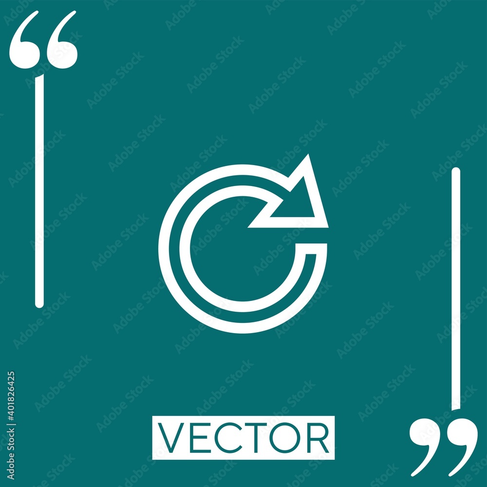Poster refresh vector icon linear icon. editable stroke line