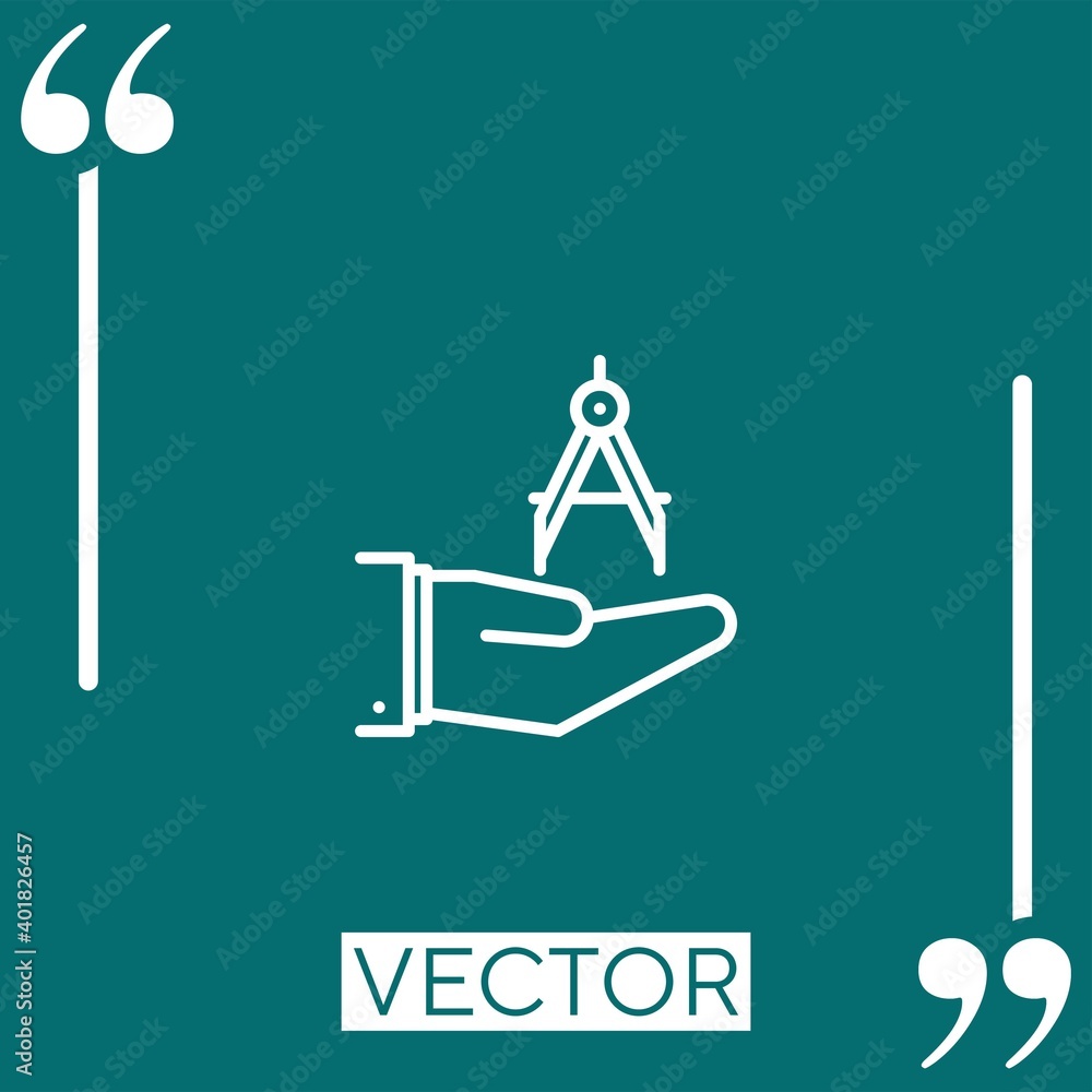 Poster architecture vector icon linear icon. editable stroke line