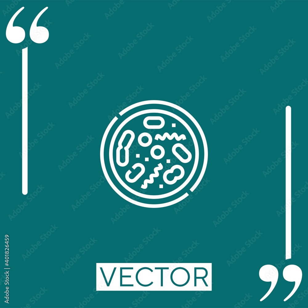 Poster bacteria vector icon linear icon. editable stroke line