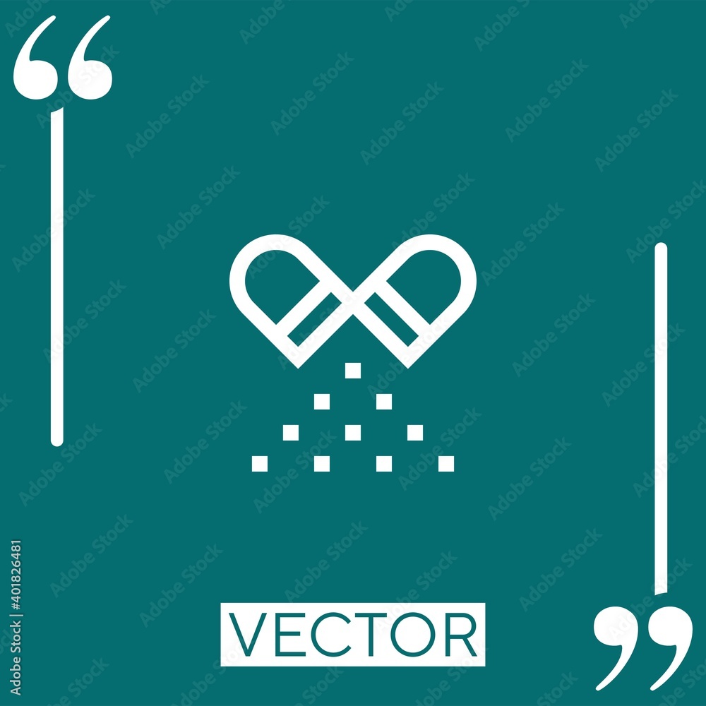 Poster capsule vector icon linear icon. editable stroke line
