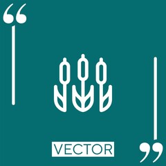 reeds vector icon Linear icon. Editable stroke line