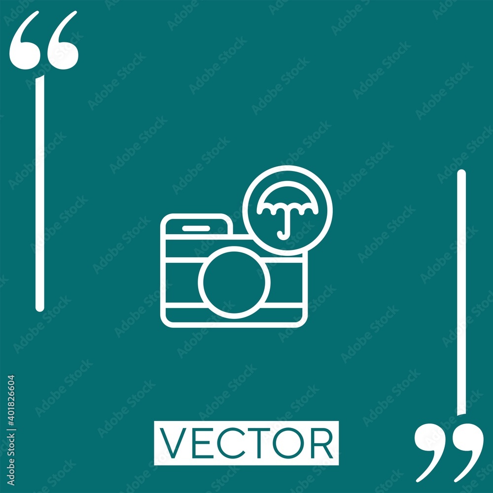 Aufkleber camera vector icon linear icon. editable stroke line