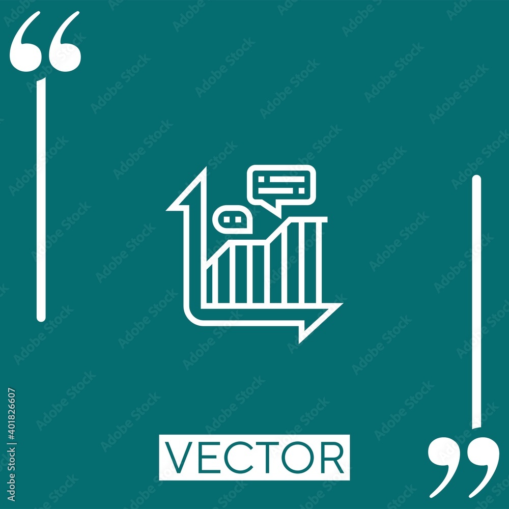 Poster chart vector icon linear icon. editable stroke line