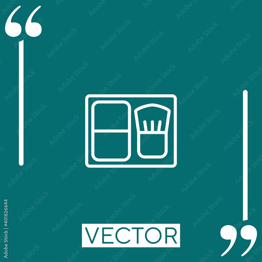 Poster make up vector icon linear icon. editable stroke line