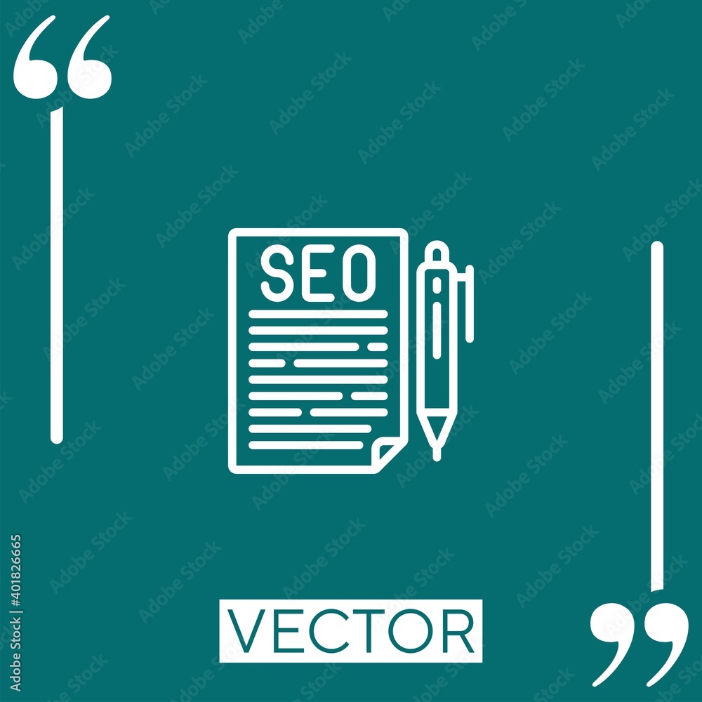 Poster script vector icon linear icon. editable stroke line
