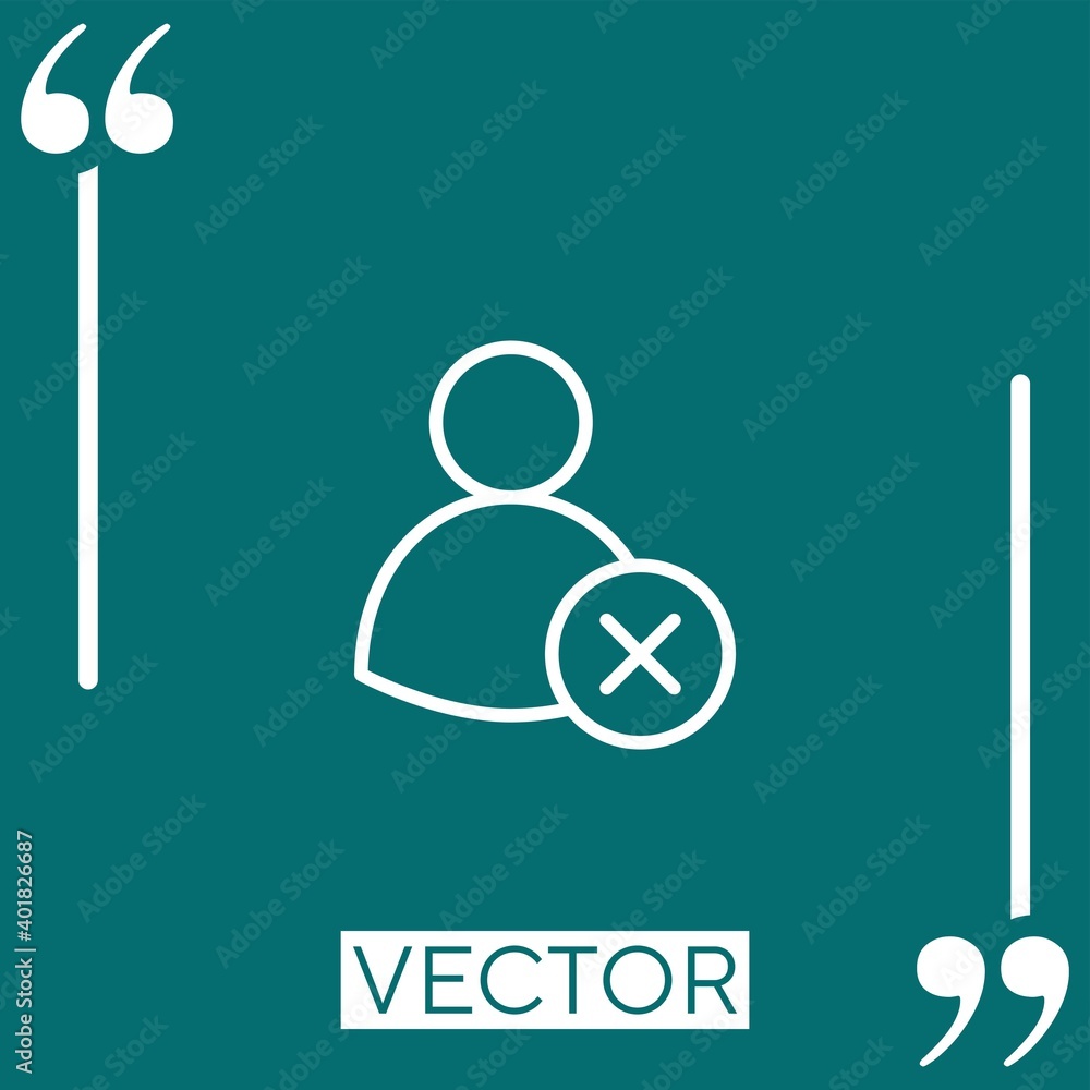 Poster user vector icon linear icon. editable stroke line