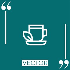 herbal tea vector icon Linear icon. Editable stroke line