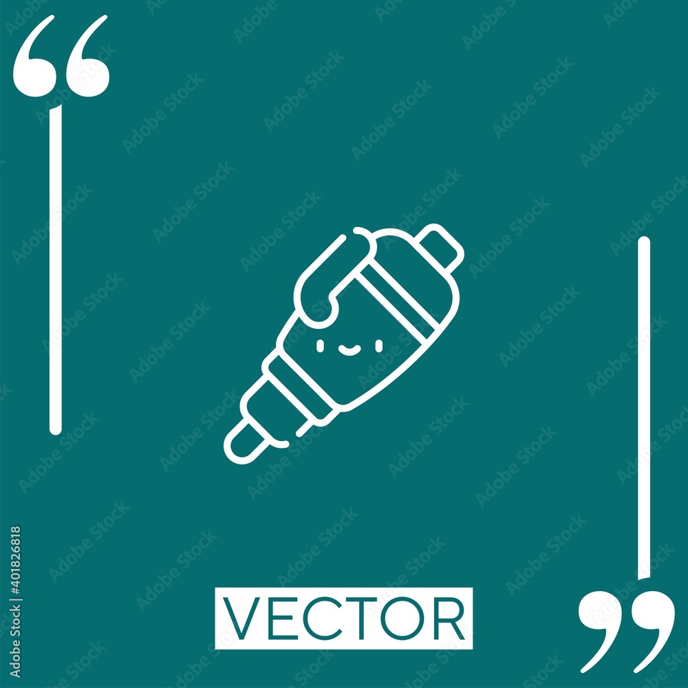 Poster pen vector icon linear icon. editable stroked line