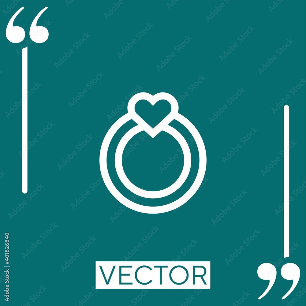 Poster ring vector icon linear icon. editable stroked line