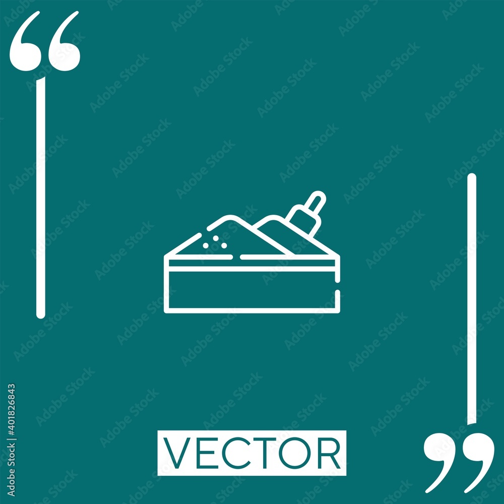Poster sandbox vector icon linear icon. editable stroked line
