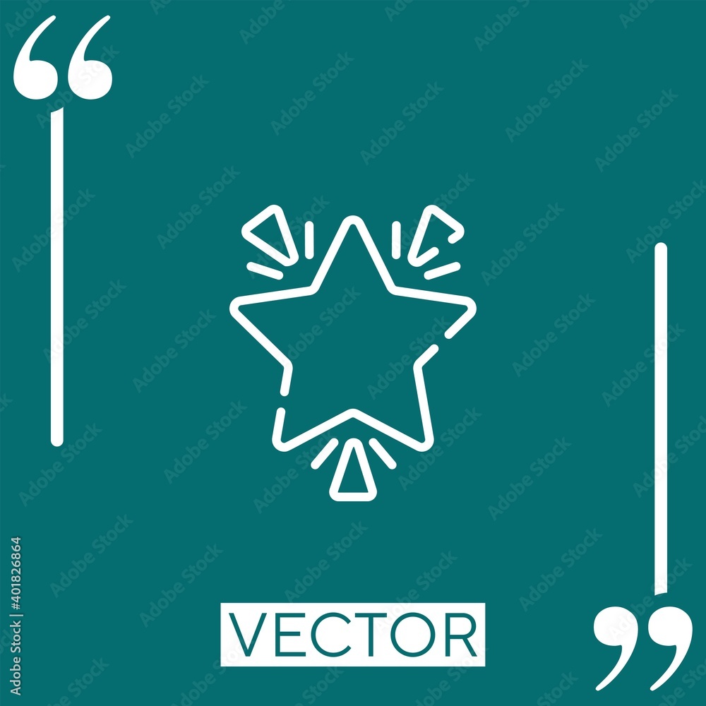 Poster star vector icon linear icon. editable stroked line