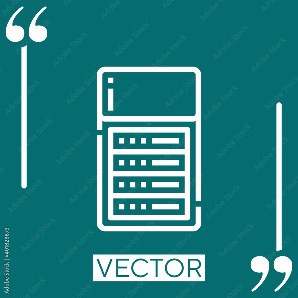 Poster storage vector icon linear icon. editable stroked line