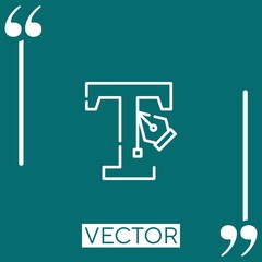 text editor   vector icon Linear icon. Editable stroked line