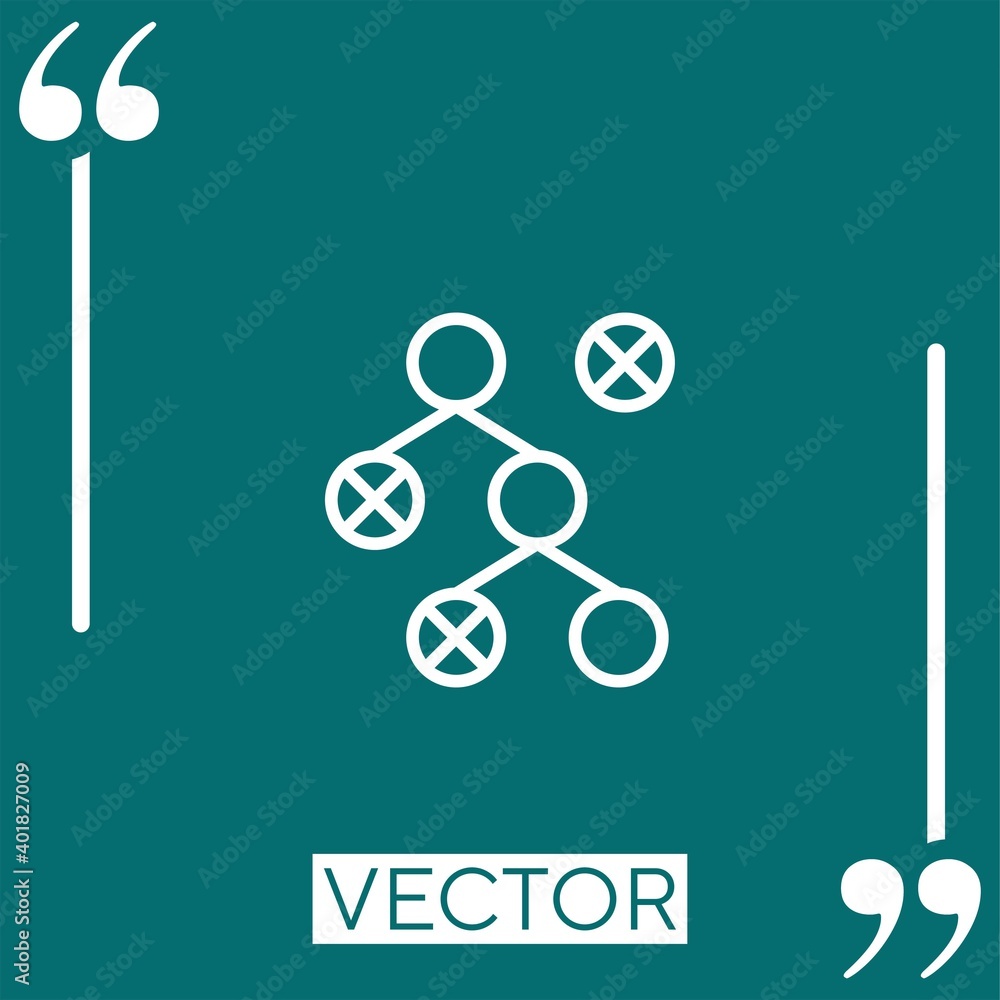 Poster chart vector icon linear icon. editable stroked line