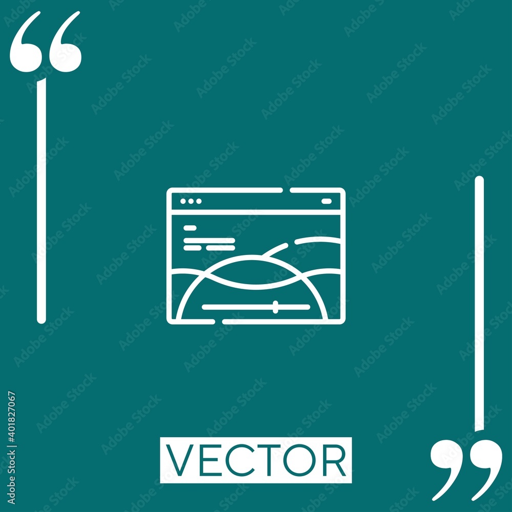 Poster diagram vector icon linear icon. editable stroked line