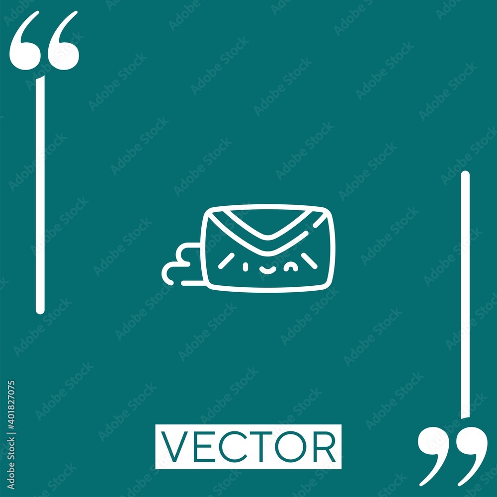 Poster email vector icon linear icon. editable stroked line