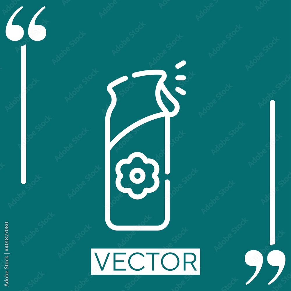 Poster freshener vector icon linear icon. editable stroked line