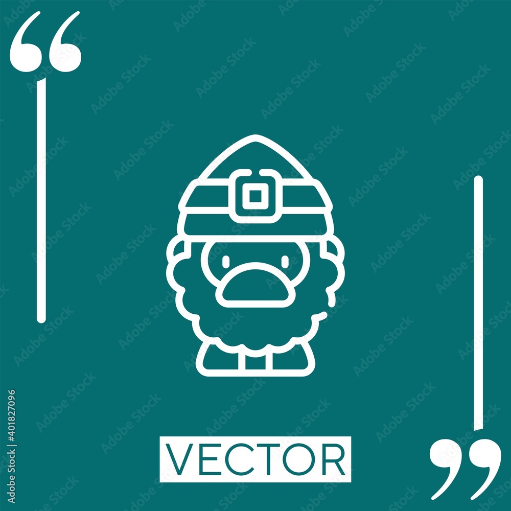Poster gnome vector icon linear icon. editable stroked line