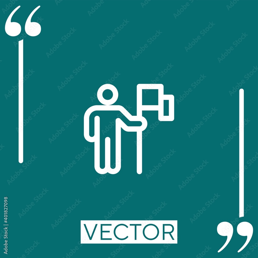 Poster goal vector icon linear icon. editable stroked line