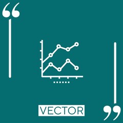 charts vector icon Linear icon. Editable stroked line