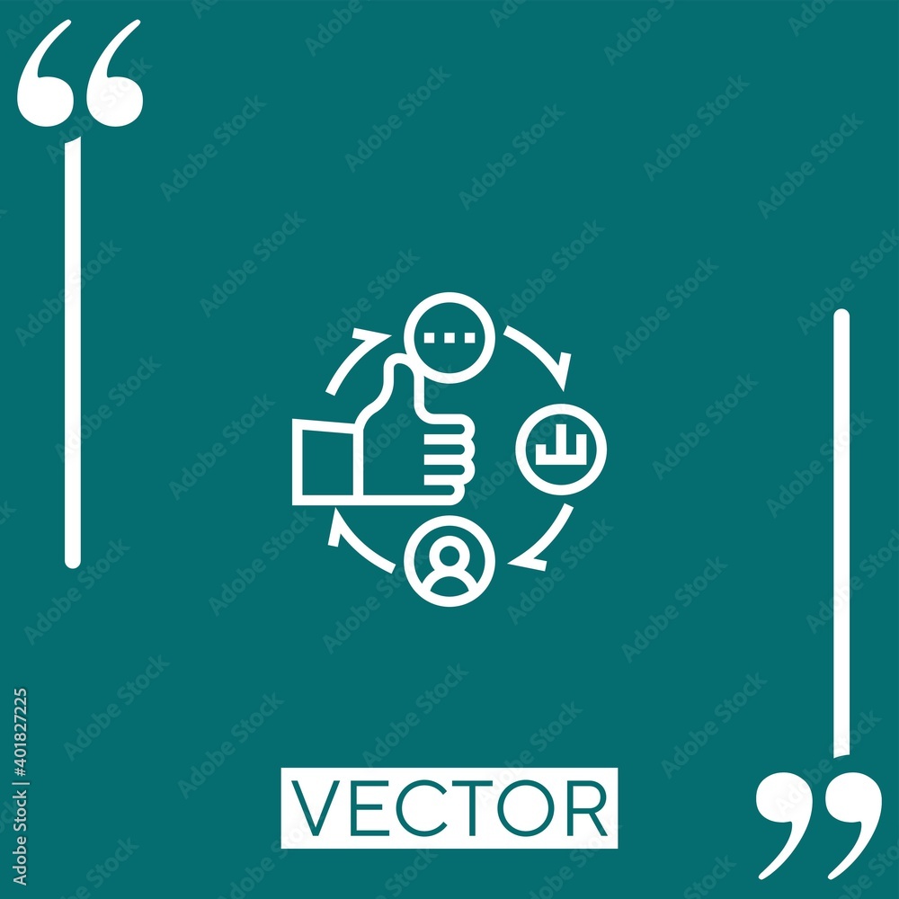 Poster relationship vector icon linear icon. editable stroked line