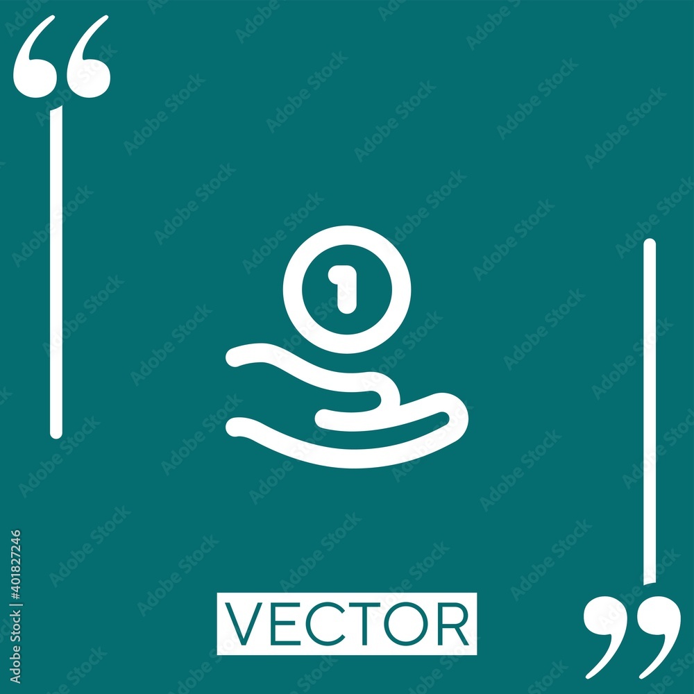 Poster savings vector icon linear icon. editable stroked line