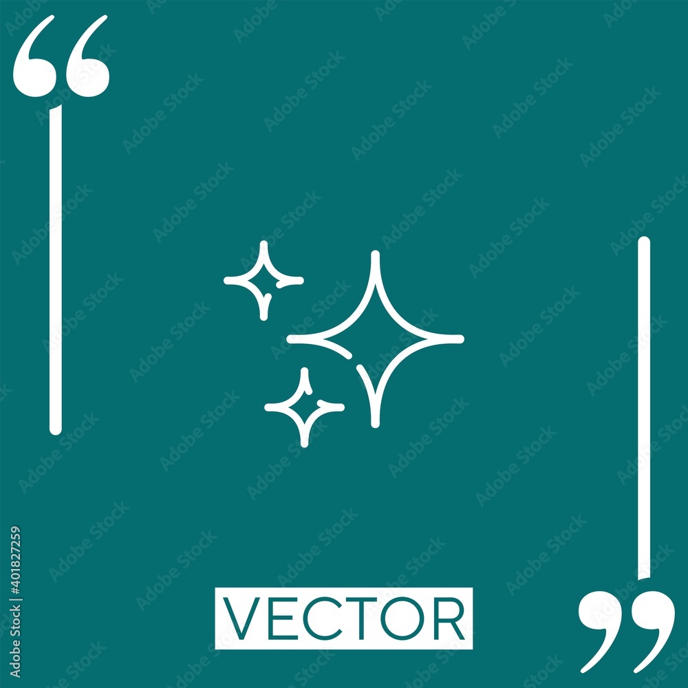 Poster shining vector icon linear icon. editable stroked line