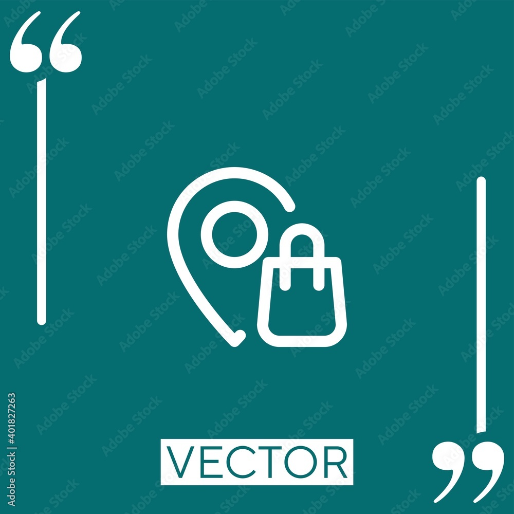 Poster shop vector icon linear icon. editable stroked line