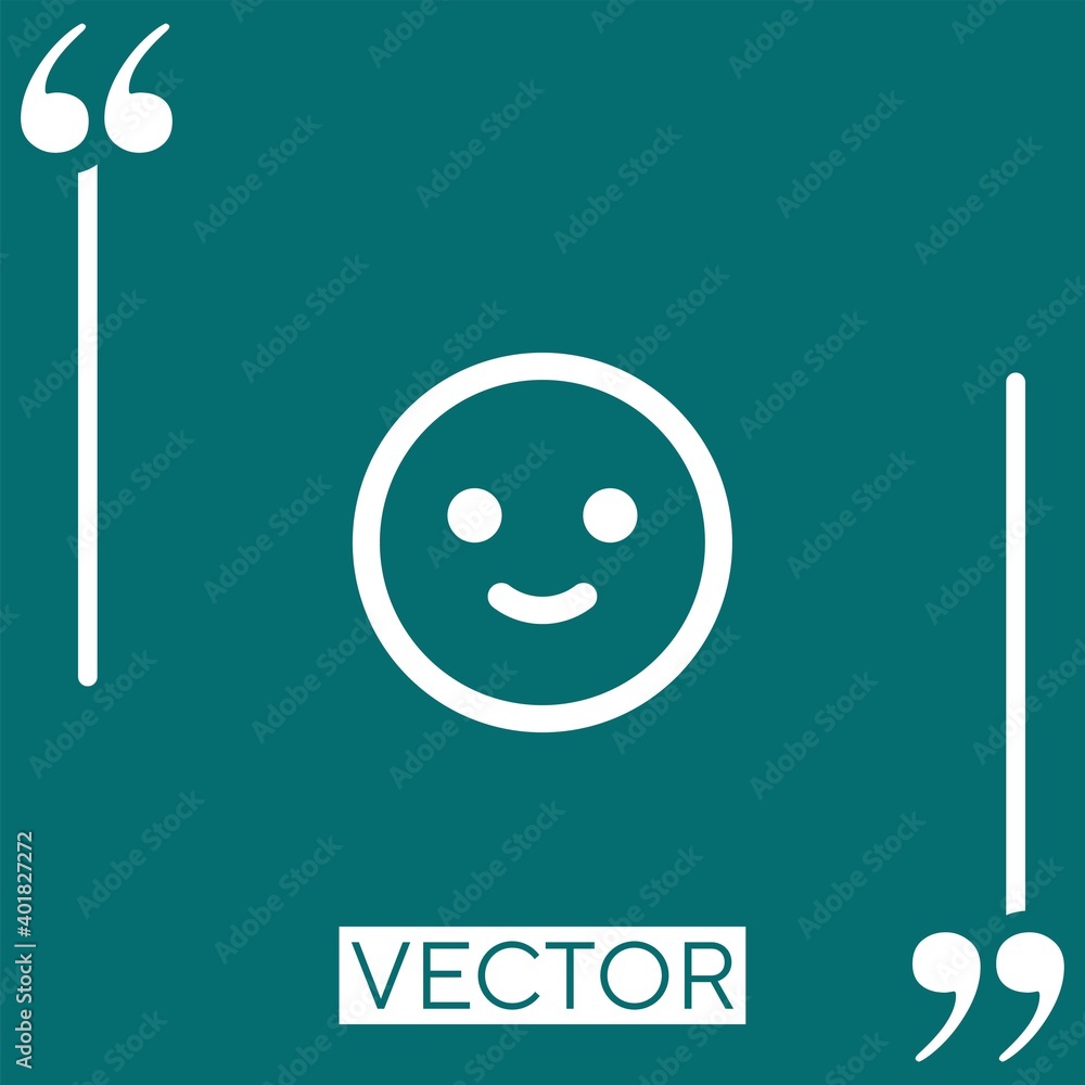 Poster smile vector icon linear icon. editable stroked line