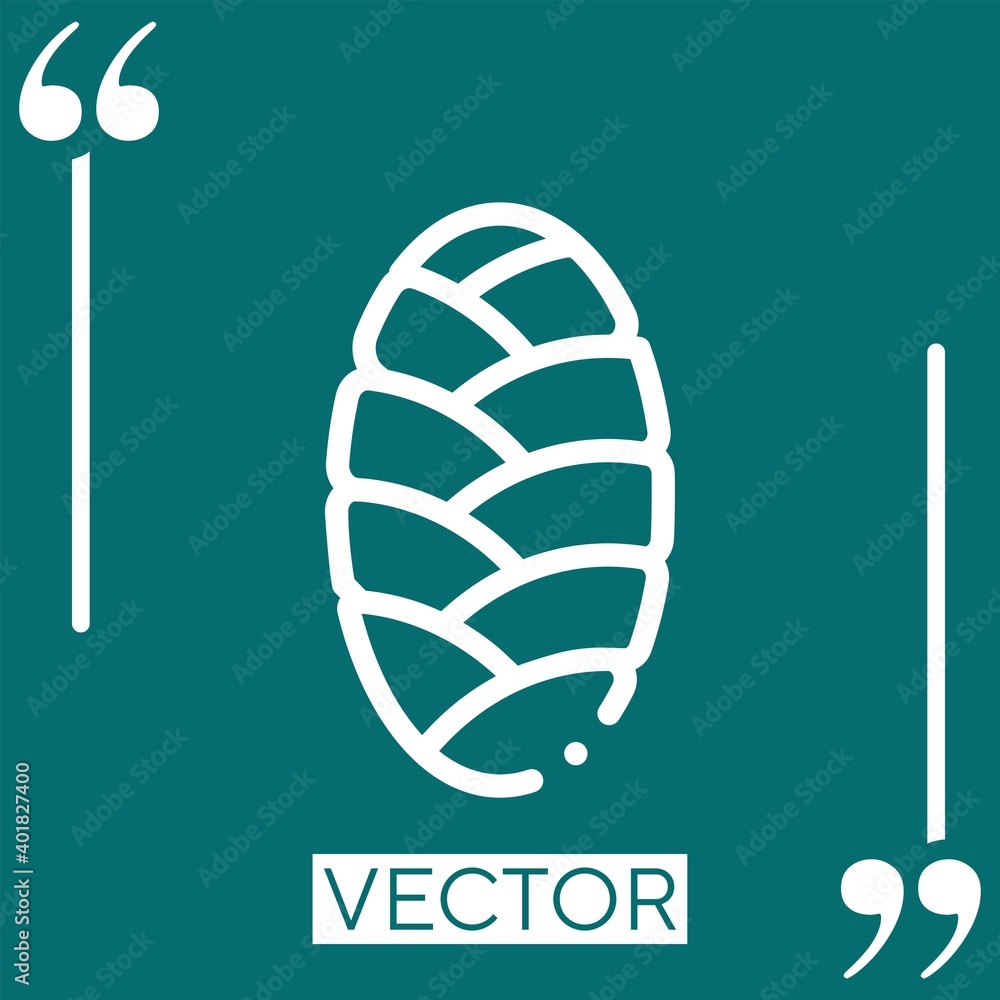 Poster bread vector icon linear icon. editable stroked line