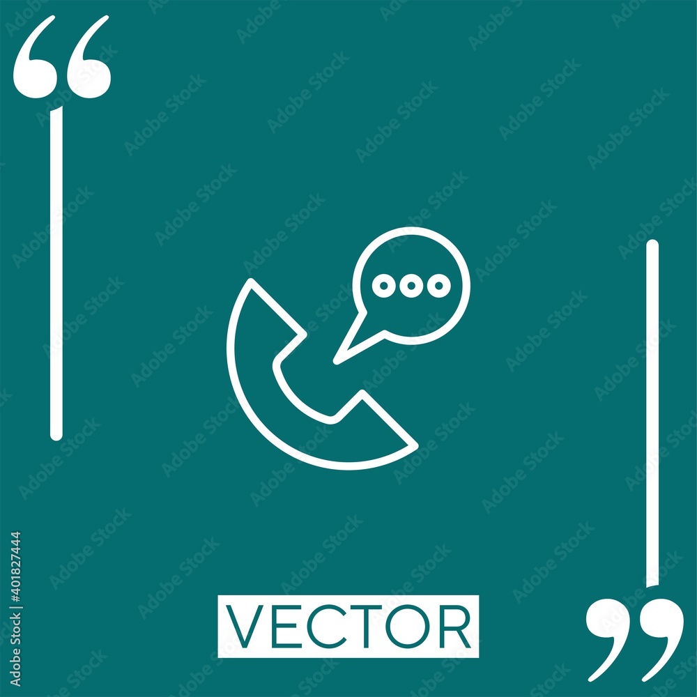 Poster call vector icon linear icon. editable stroked line
