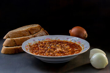 Turkish style green lentil dish