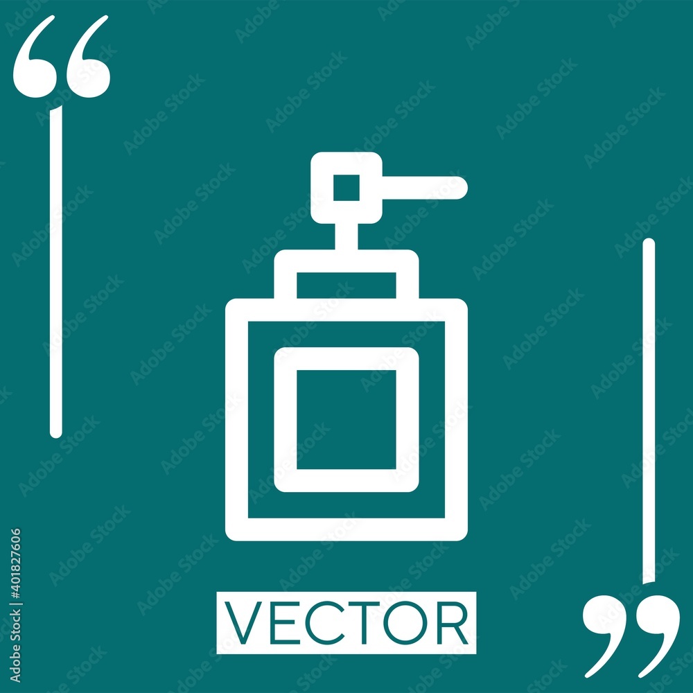 Poster soap vector icon linear icon. editable stroked line