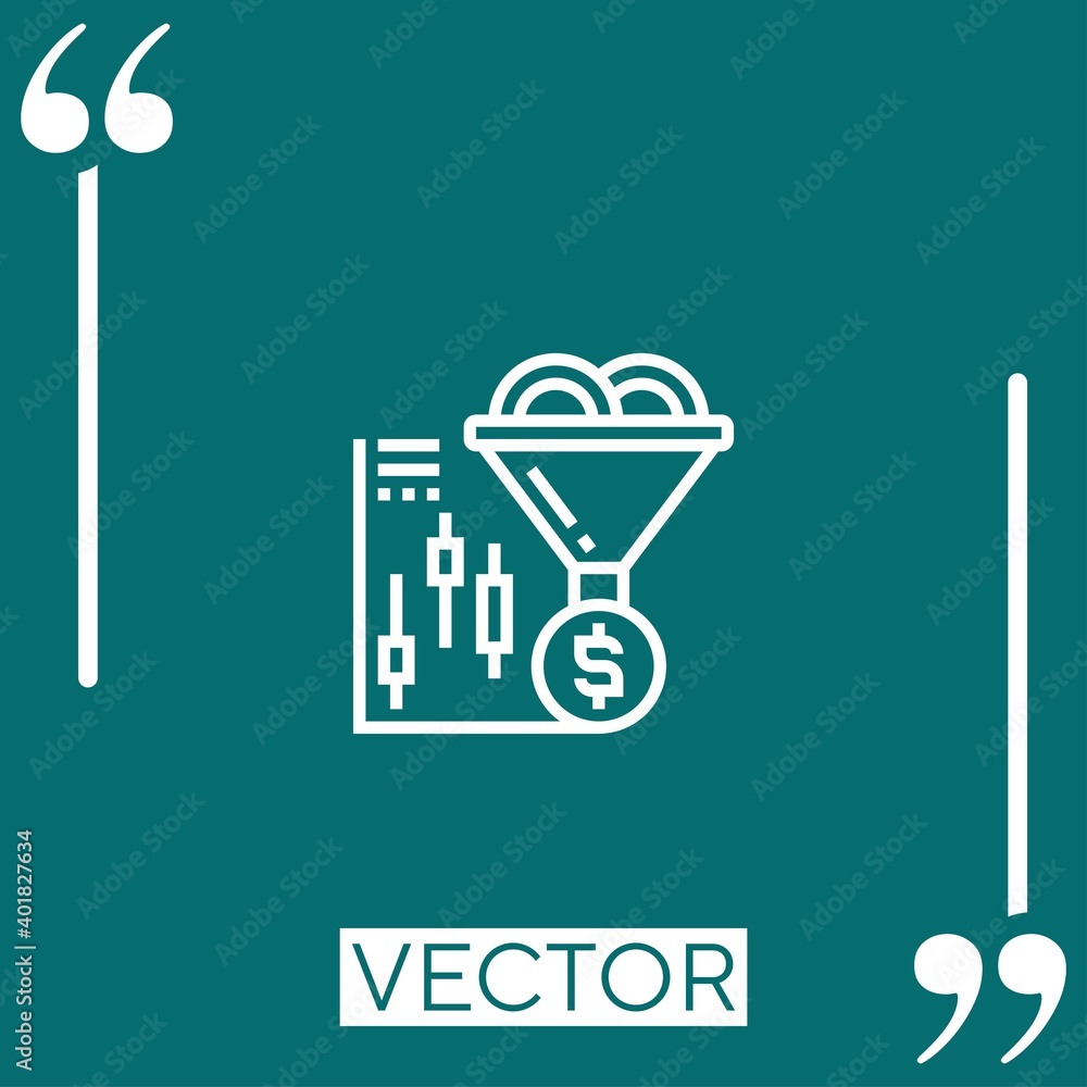 Poster conversion vector icon linear icon. editable stroke line
