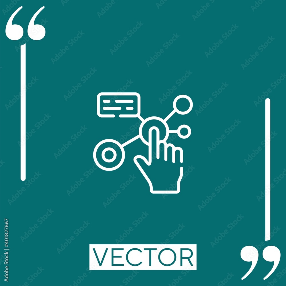 Poster interactive vector icon linear icon. editable stroke line